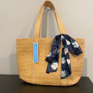 Draper James Straw Tote Bag NWT